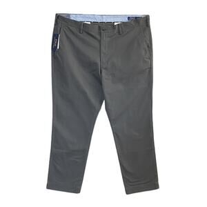 Polo Ralph Lauren Pants Bedford Chino Flat Front Stretch Gray Men's 40"x30" NEW